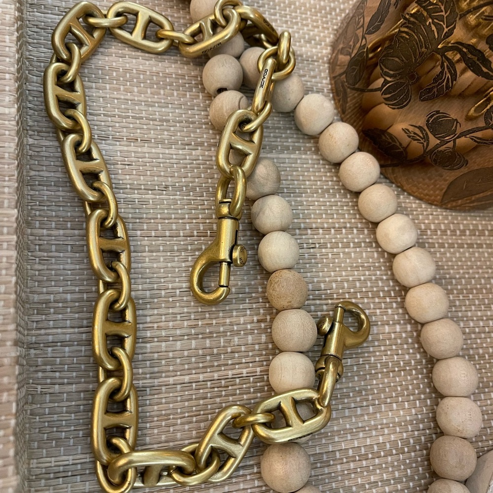 Coach Brass Gold Beat Chain 20” Large Link - Rare Find! Limited Edition - Picture 5 of 6